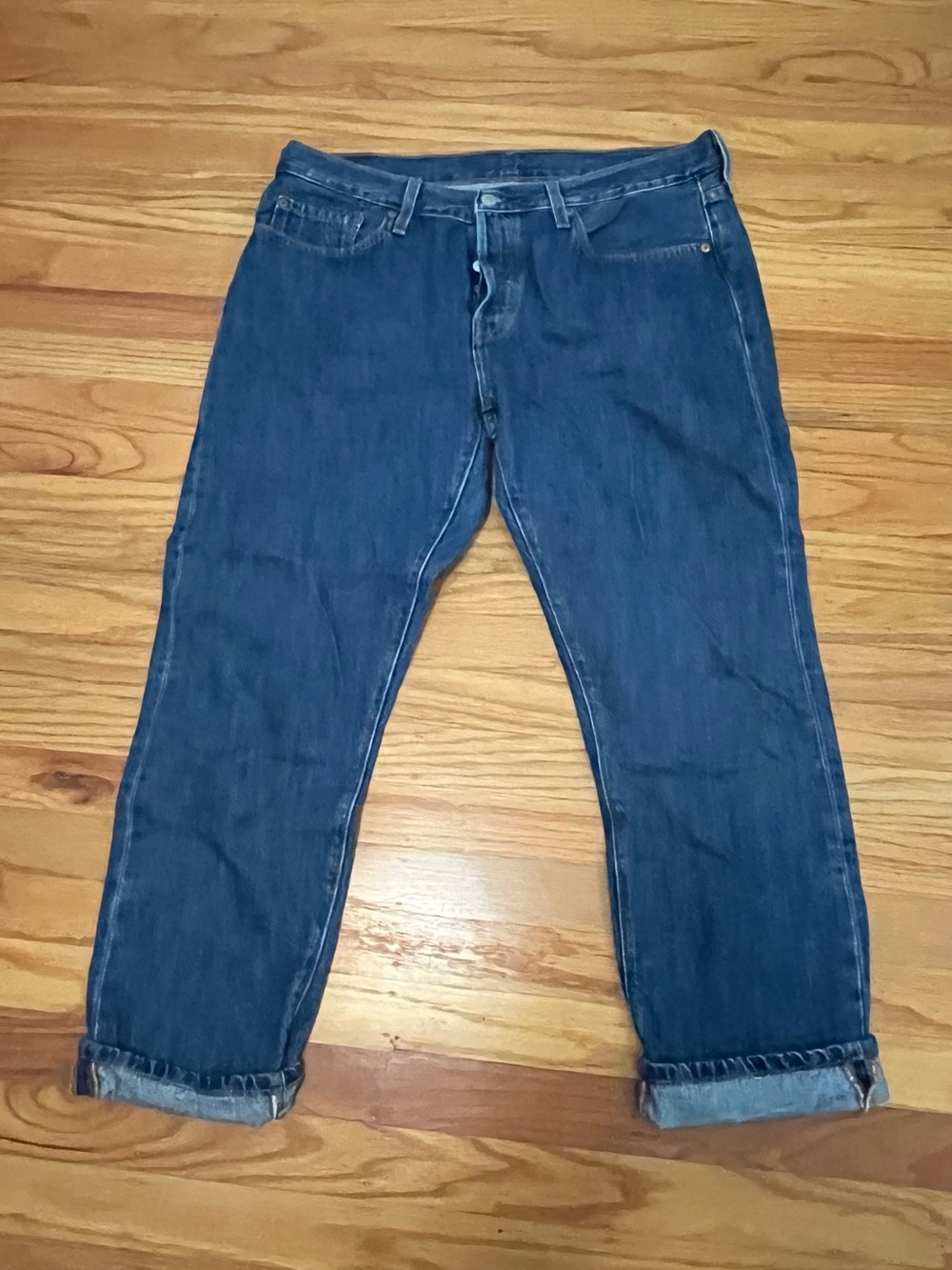 Levi's Straight-Leg Blue Denim Jeans